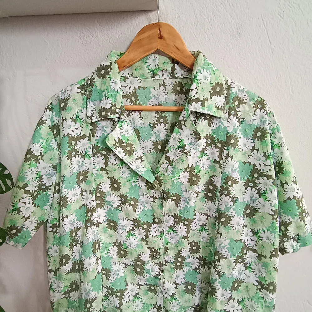 Camisa vintage em linho - Tamanho G