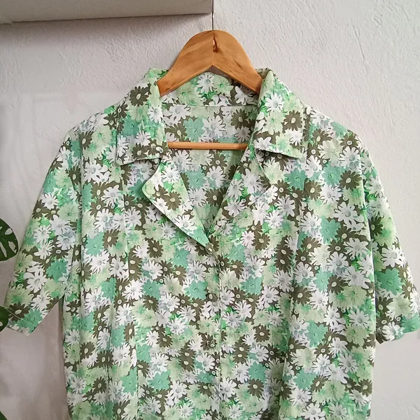 Camisa vintage em linho - Tamanho G