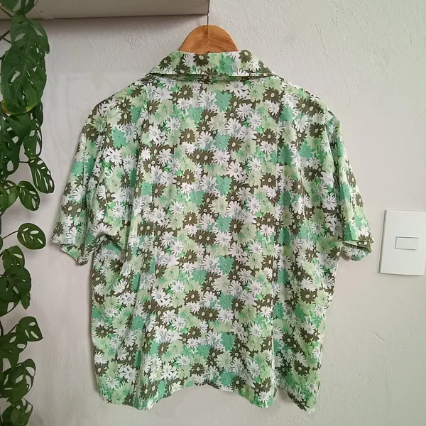 Camisa vintage em linho - Tamanho G