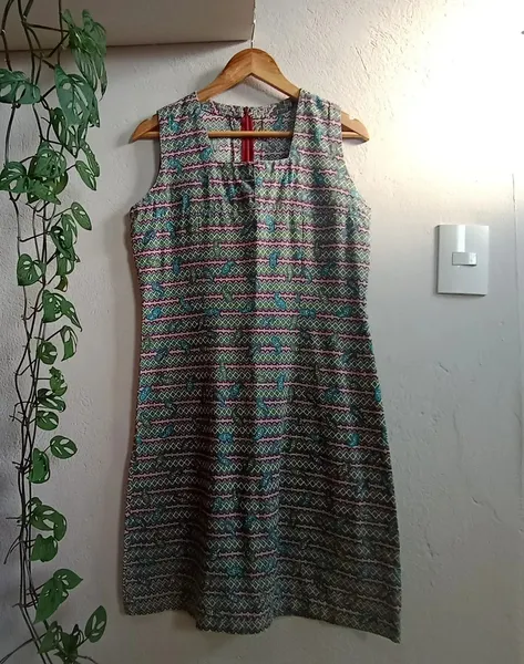 Vestido estampado paisley de algodão M
