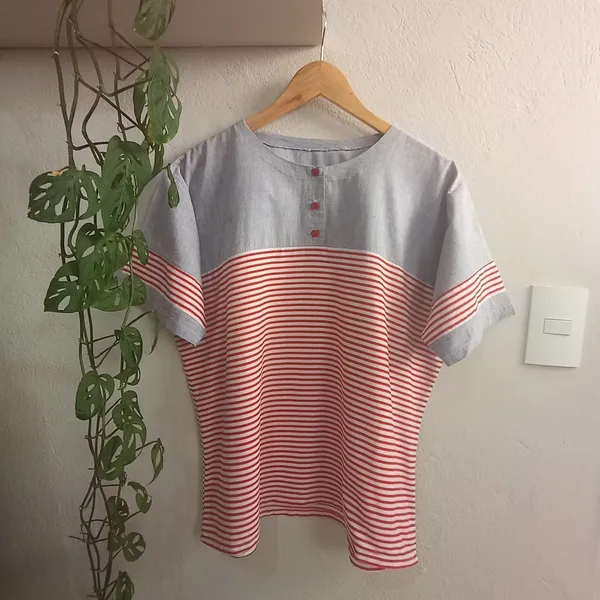 Blusa Feminina Estilo Navy em Algodão - Tamanho G