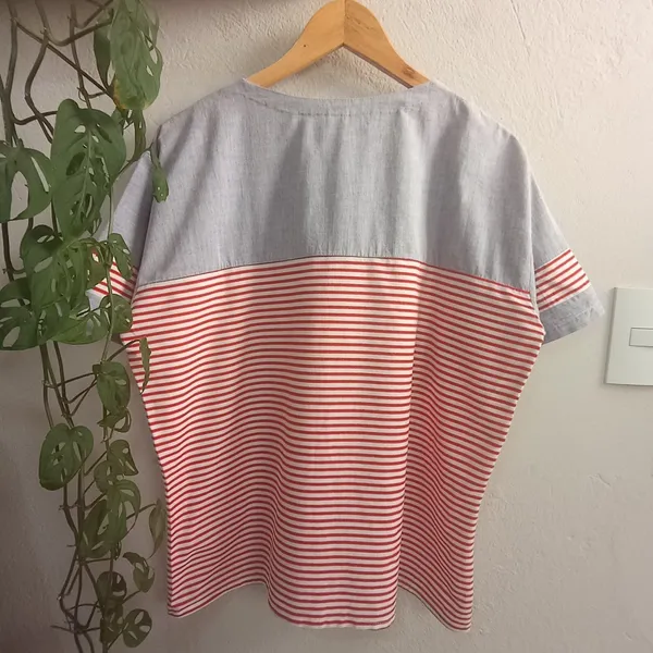 Blusa Feminina Estilo Navy em Algodão - Tamanho G