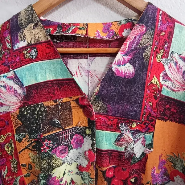 Blusa Artesanal em Malha de Algodão - Tamanho G
