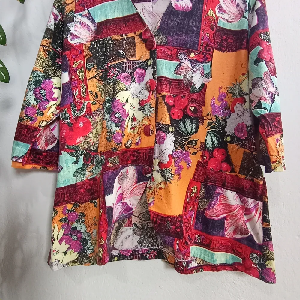 Blusa Artesanal em Malha de Algodão - Tamanho G