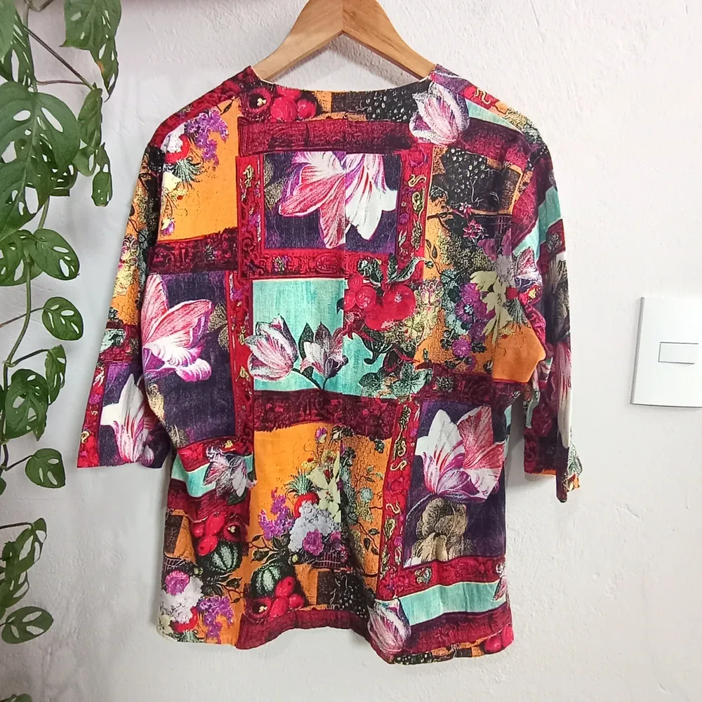 Blusa Artesanal em Malha de Algodão - Tamanho G
