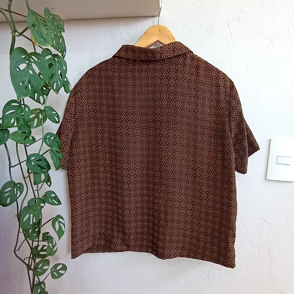 Blusa Vintage CGC Ana Manhê Marrom - Tamanho GG