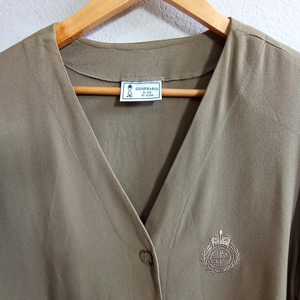 Blusa Vintage Confraria Verde Oliva Tamanho G
