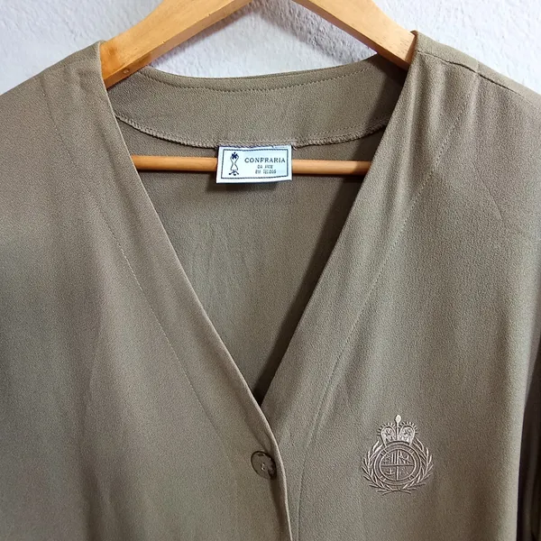 Blusa Vintage Confraria Verde Oliva Tamanho G