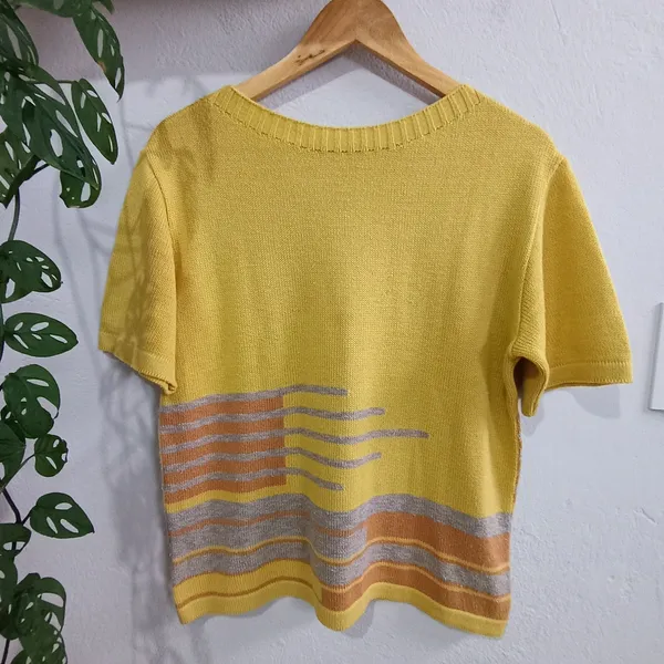 Blusa de Tricô Leve Amarela Tamanho G