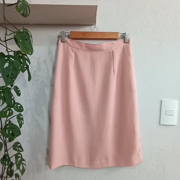 Saia de Alfaiataria Rosa Quartzo Tamanho P