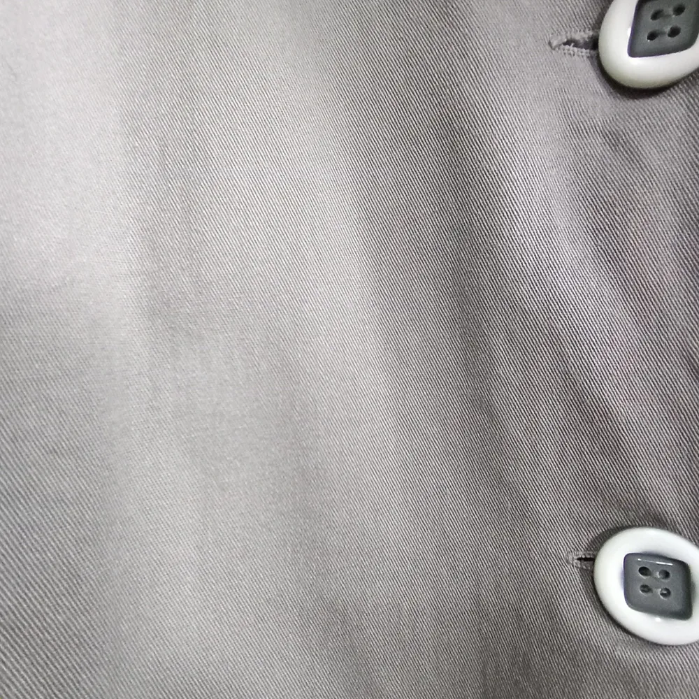 Blazer Alongado de Sarja Cinza Oversized Tamanho GG