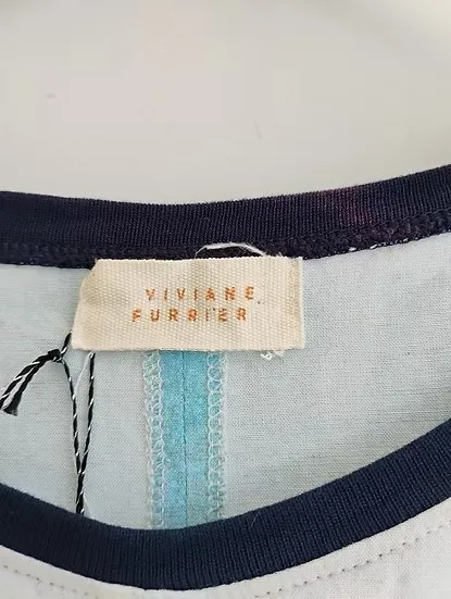 Viviane Furrier blusa amarração estampa tie-dye azul M G GG