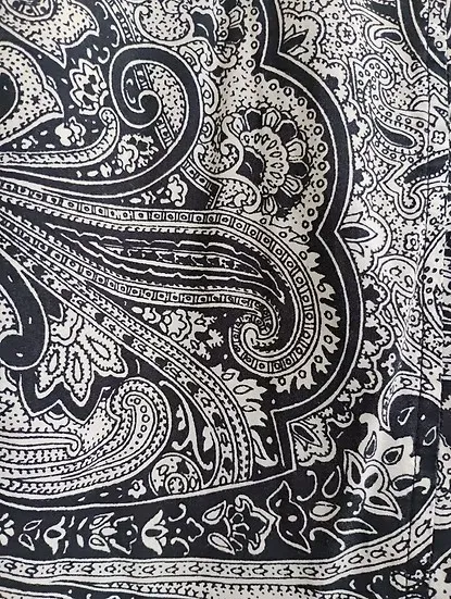 Michael Kors camisa estampa paisley marinho e branco - P