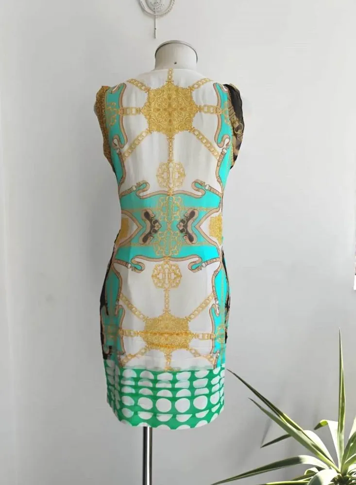 Bobstore vestido em seda estampada - PP