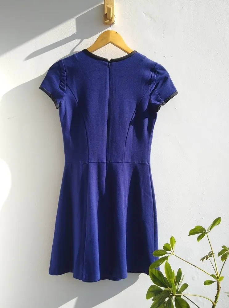 vestido tubinho em malha azul Mango - PP