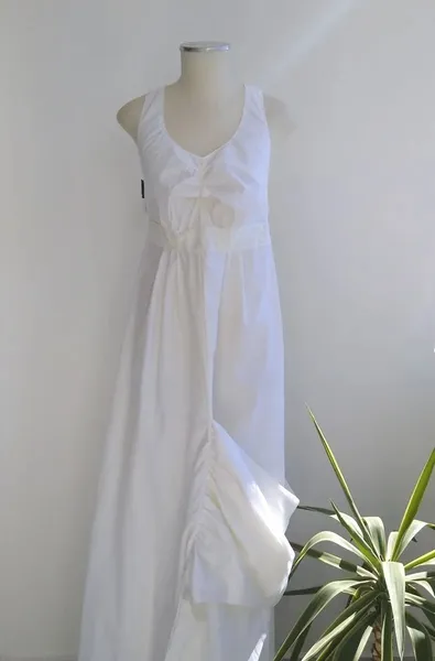 Osklen vestido de festa longo off-white - P