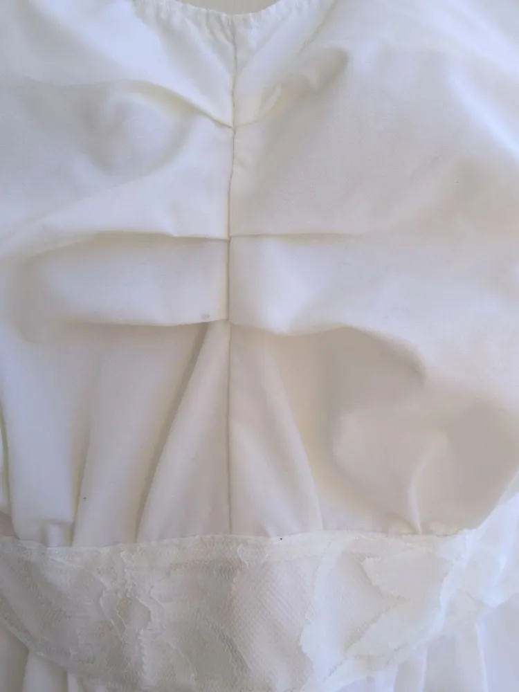 Osklen vestido de festa longo off-white - P