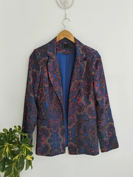 TVZ Blazer estampa paisley azul e vermelho - 36