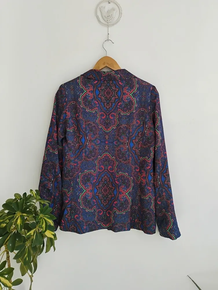 TVZ Blazer estampa paisley azul e vermelho - 36