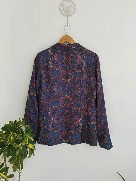 TVZ Blazer estampa paisley azul e vermelho - 36