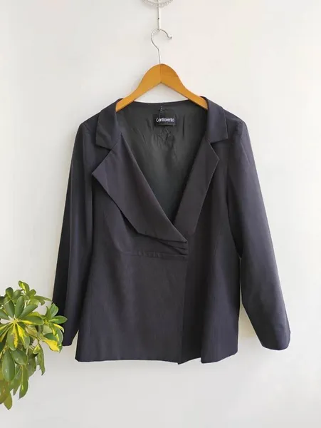 Controvento Blazer grafite risca de giz - M