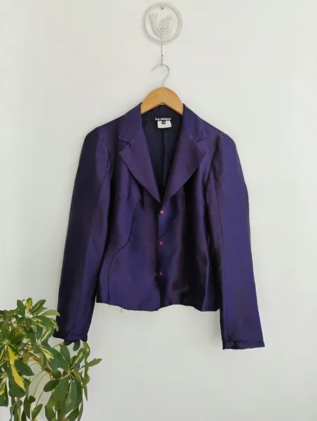 Clô Orozco blazer de seda beringela - 38