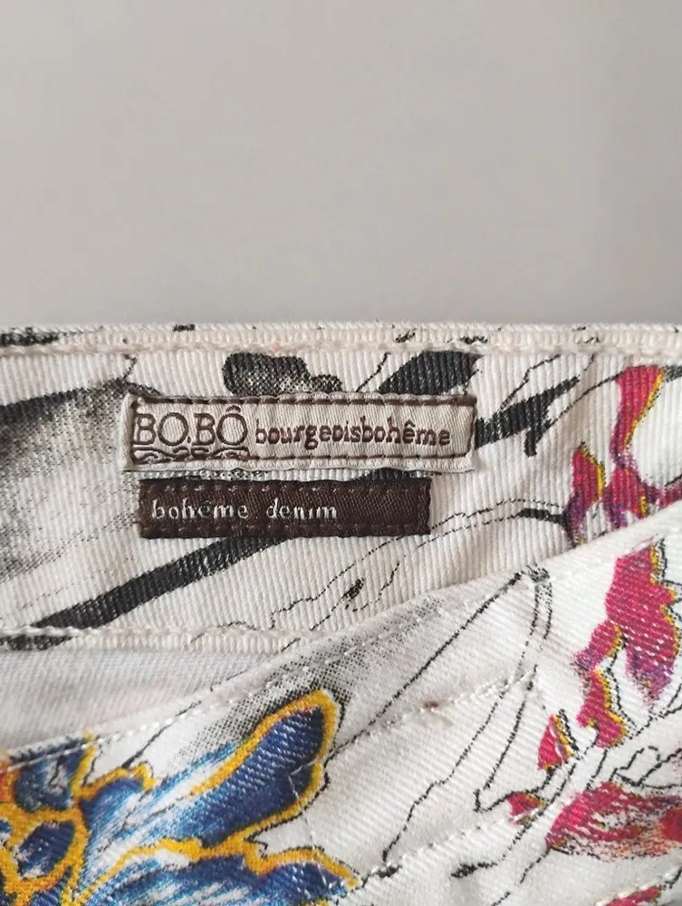 Bo.bô Calça skinny floral destroyed - 38