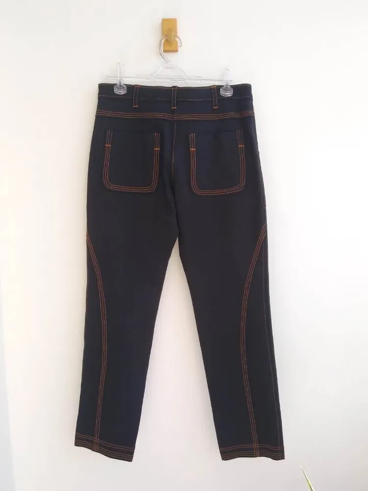 Fit calça preta de malha pesada - 44