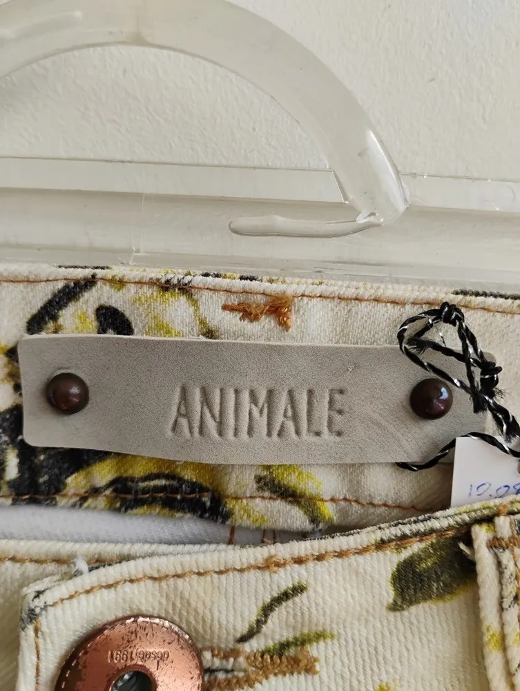 Animale calça skinny floral amarelo - 34
