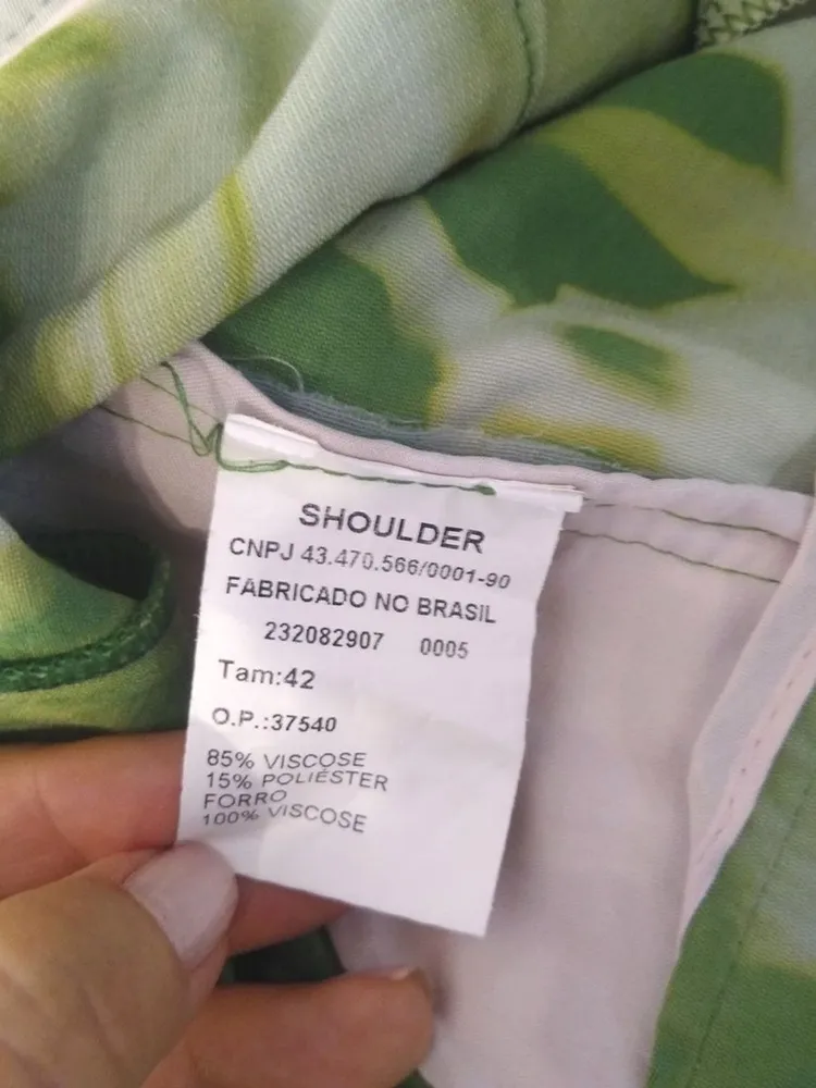 Shoulder Pantalona tie-dye verde - 42