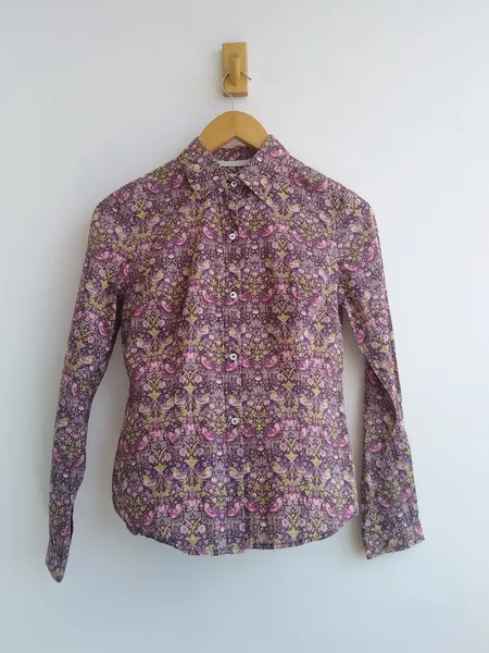 Le Lis Blanc Camisa floral Liberty  vinho/bege m/l -38