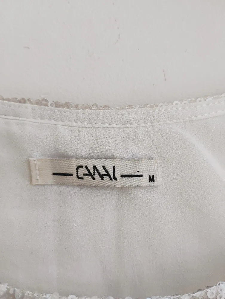 Canal T-shirt em paetês estampa cobra  - M