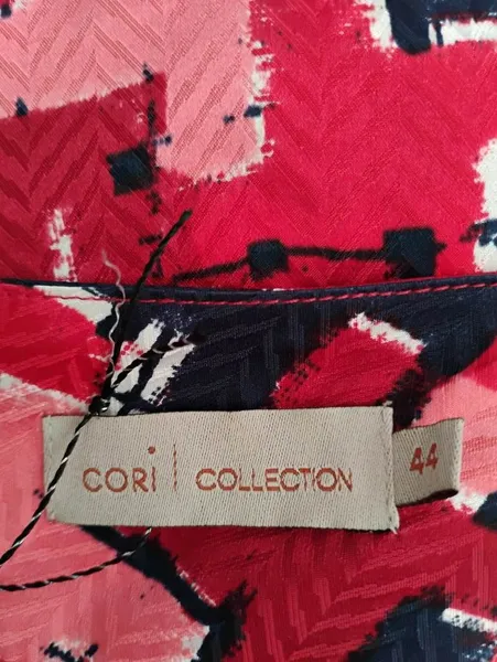Cori Blusa de um ombro só estampa vermelha - 44