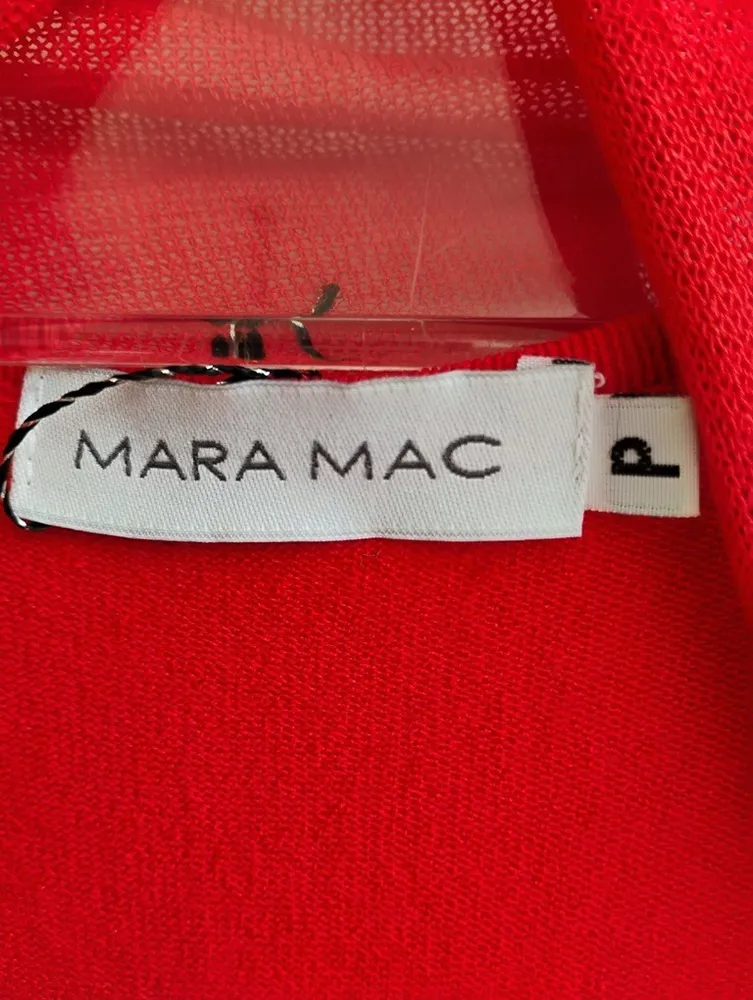 Mara Mac Regata vermelha de tricô com sobreposição - P