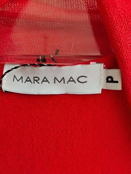 Mara Mac Regata vermelha de tricô com sobreposição - P