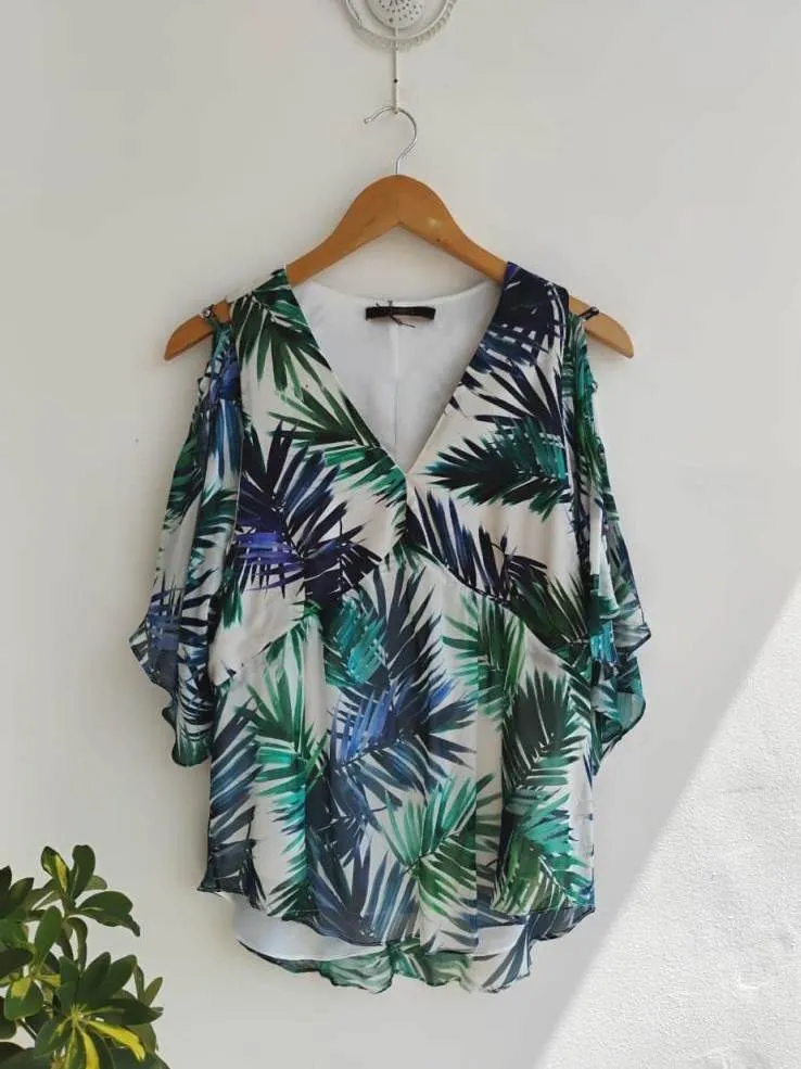 Animale Blusa fluida estampa folhas - 36