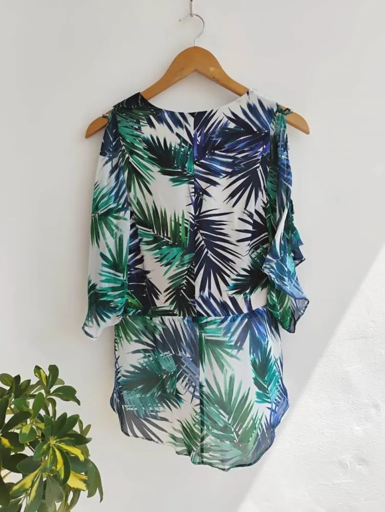 Animale Blusa fluida estampa folhas - 36
