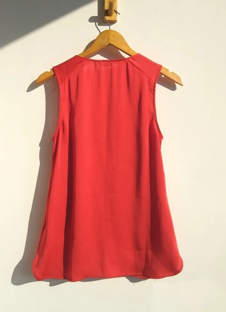 Marciano Blusa pregueada vermelha - M
