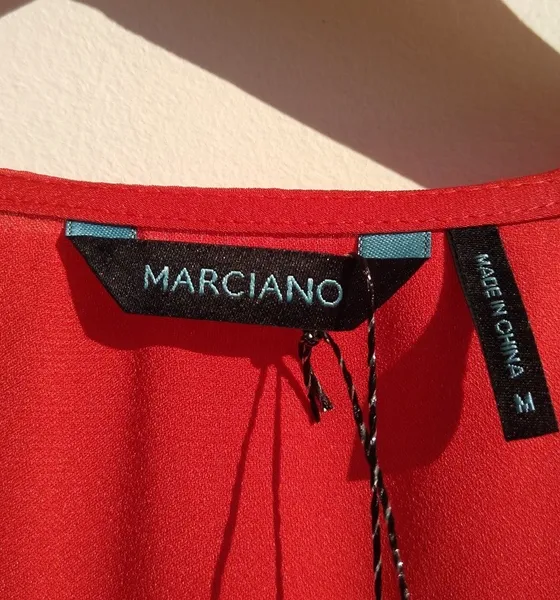 Marciano Blusa pregueada vermelha - M