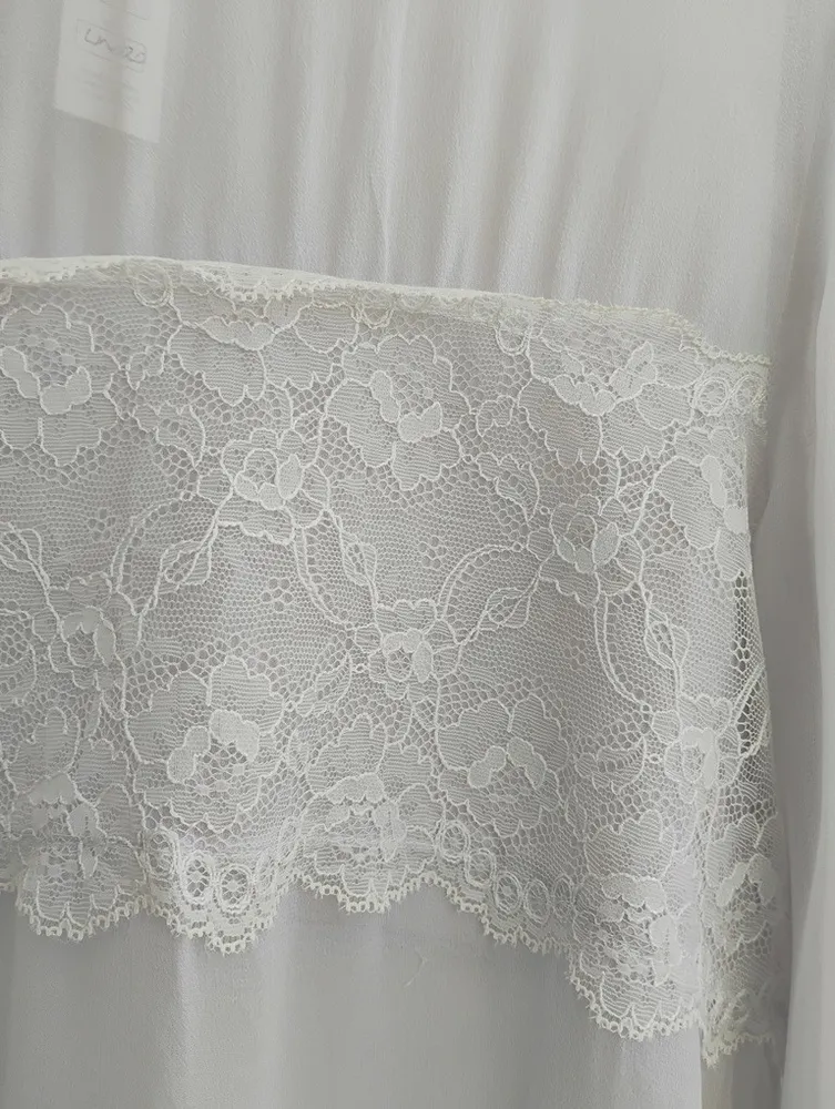 Animale Blusa de seda pura lilás com renda - 38