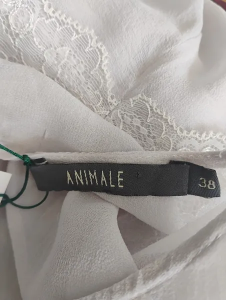 Animale Blusa de seda pura lilás com renda - 38