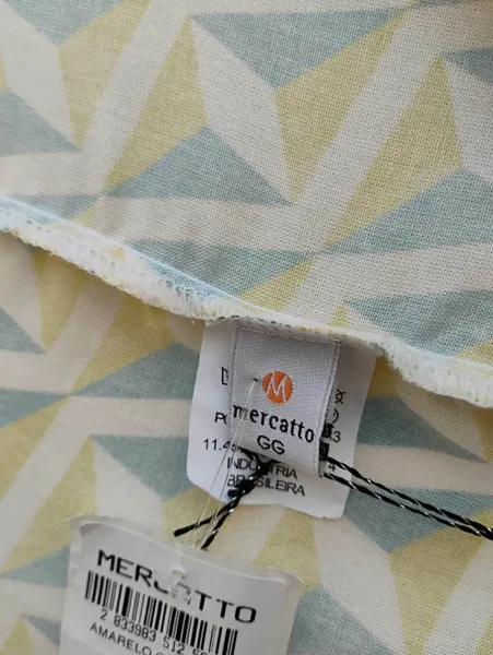 Mercatto Blusa estampa geométrica verde amarelo - GG