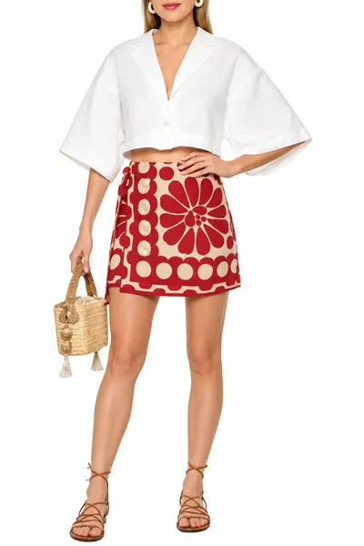 Farm Saia curta envelope floral Palermo - P