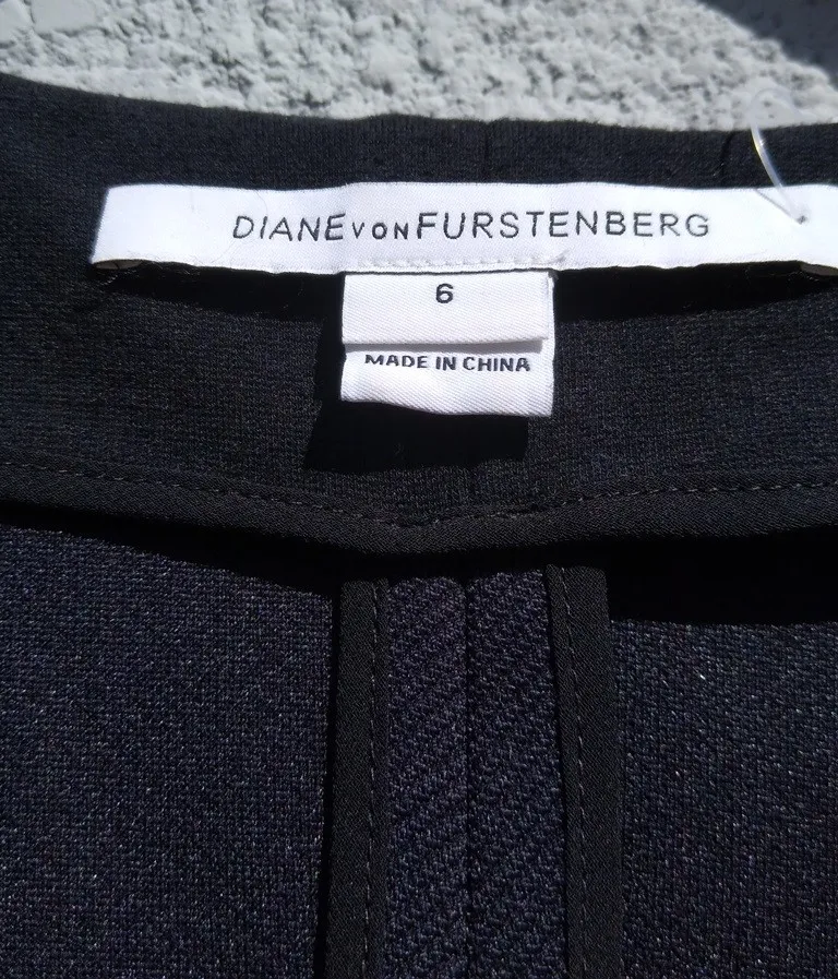 Diane Von Furstenberg vestido tubinho preto - M