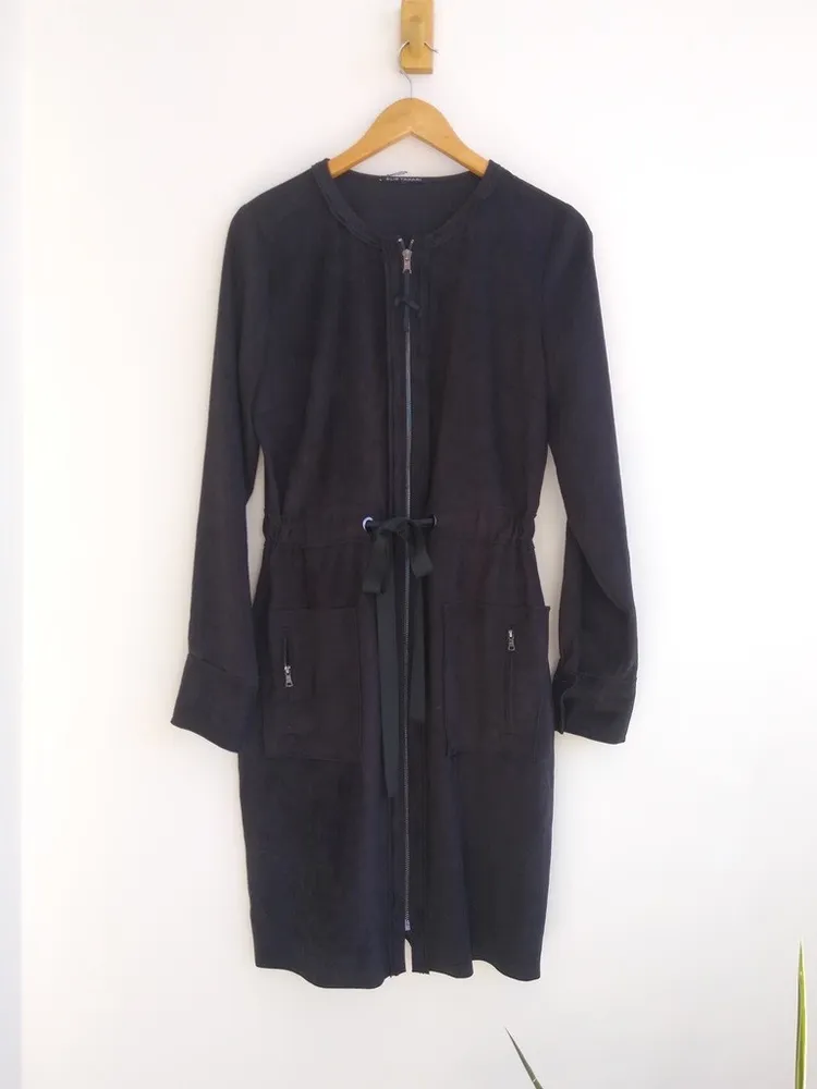 Elie Tahari Vestido tipo parka preto - M