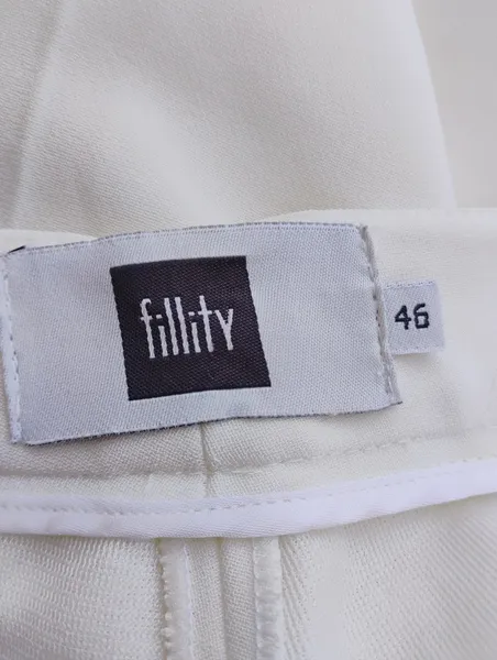 Fillity calça de alfaiataria reta off-white - 46