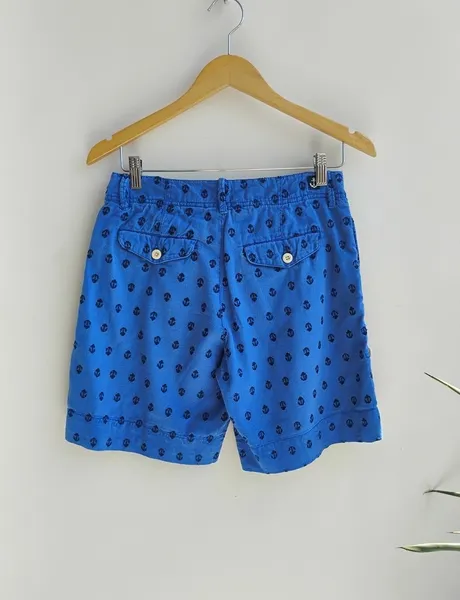 Richards bermuda em linho bordado azul - 36