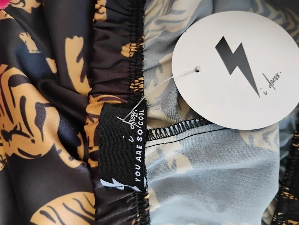 I Dress Calça  pantalona estampa tigres NOVA - M