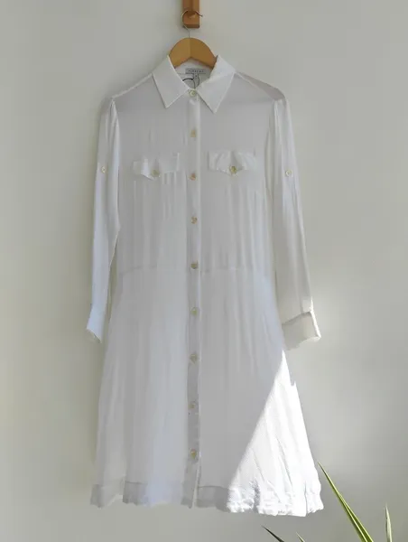Alcaçuz vestido chemise branco - 38