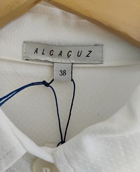 Alcaçuz vestido chemise branco - 38